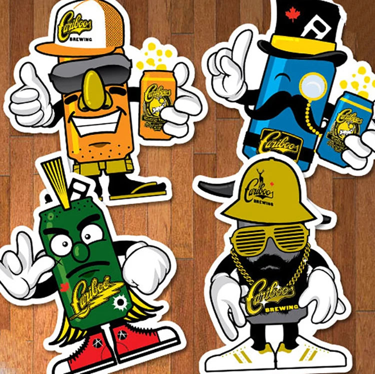 Custom Funny Cartoon Sticker 100 Pc Per Pack (Pack of 3)