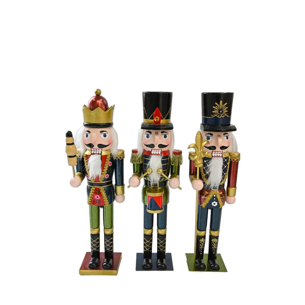 Handmade 18/30cm Wooden Nutcracker Doll Christmas Gift Ornament & Crafts Festive Figurine