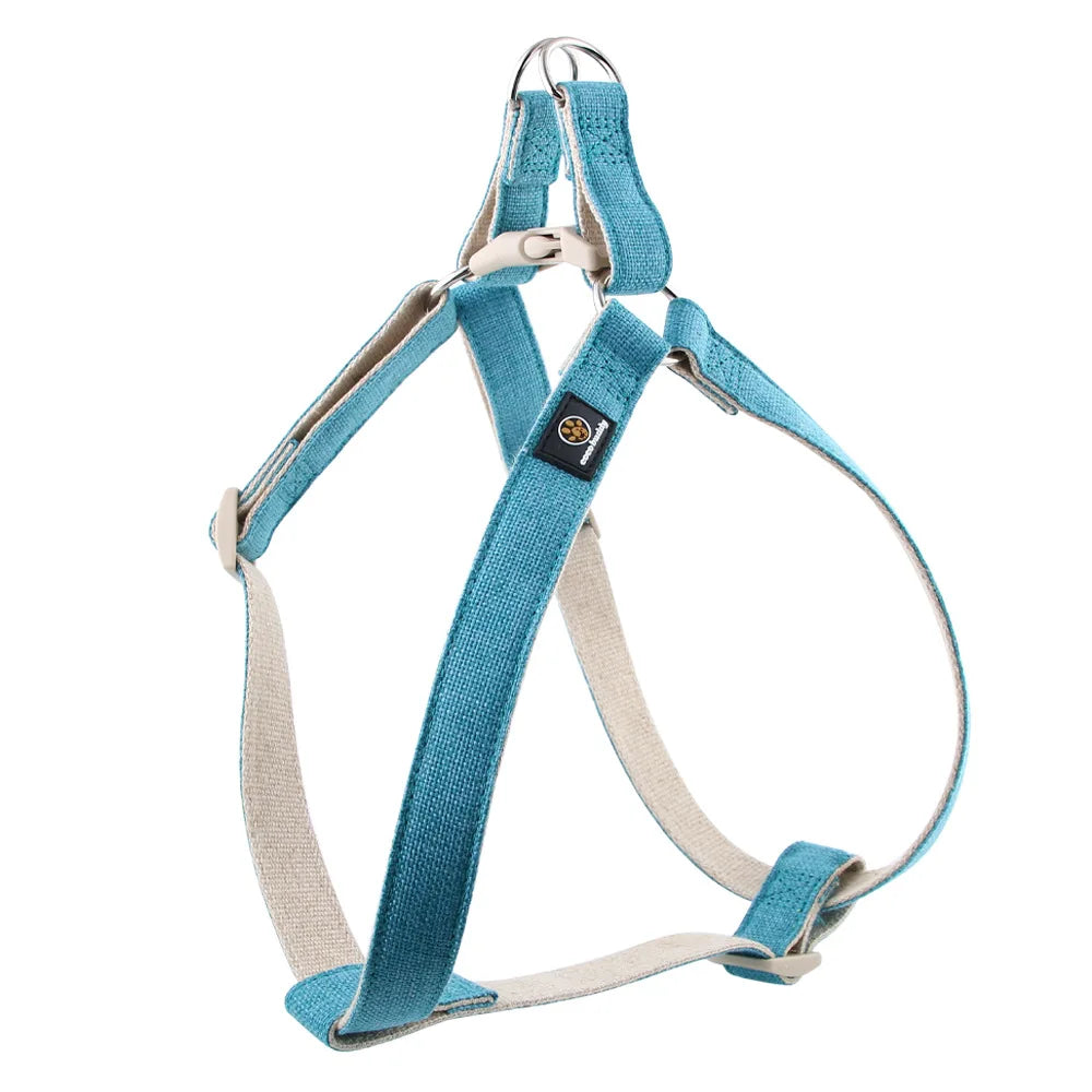 Eco-Friendly Cotton Linen Step-In Vest-Style Dog Harness Adjustable No Pull Soft