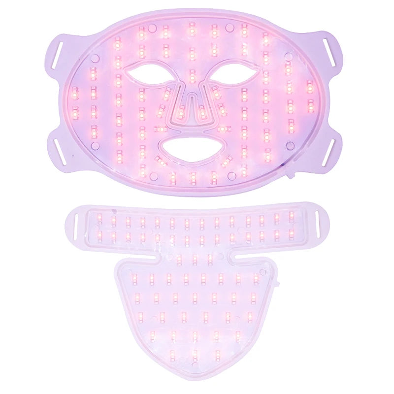 Handheld Red Light Therapy LED Mask Wireless Infrared PDT Photon Therapy Silicon Mask