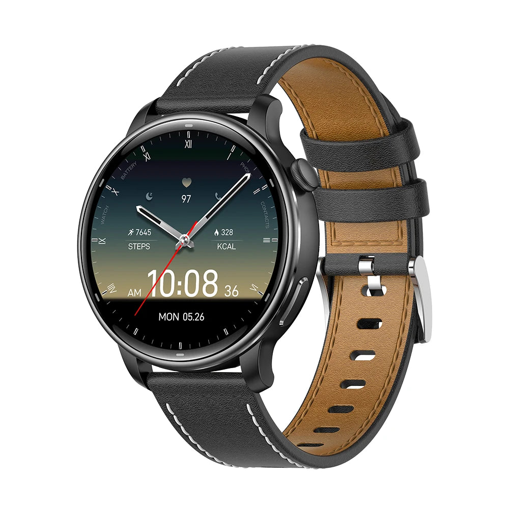 GPS Unisex Smart Watch 1.32inch AMOLED Screen Silica Gel 3ATM Waterproof Compass Fitness