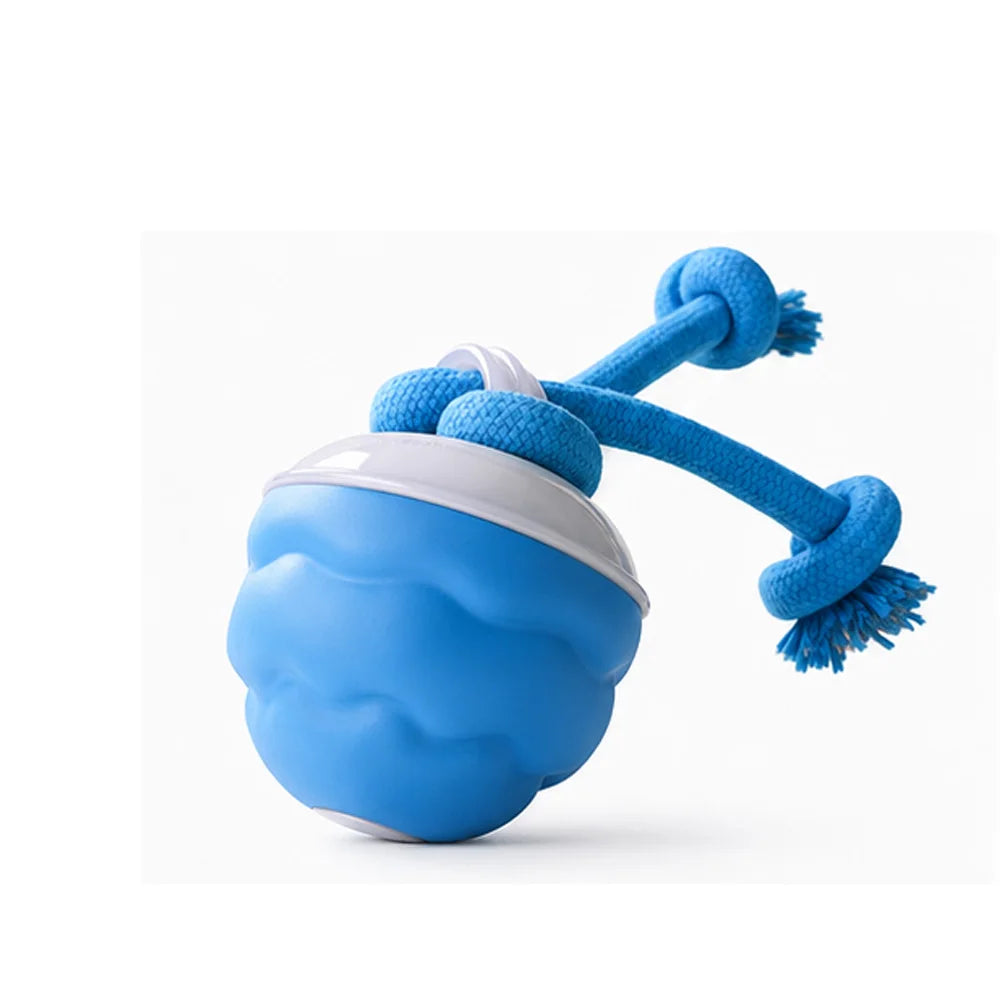 Custom Smart Automatic Rolling Ball Electric Interactive Nylon Rope Sound Ball Lovely Pet