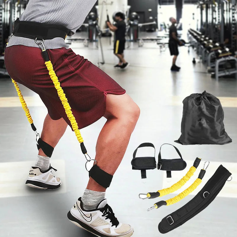 Vertical Jump Trainer Leg Strength Resistance Bands Set for Basketball Volleyball