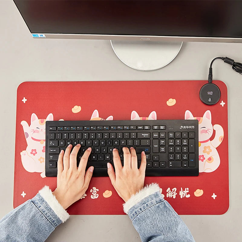 M Size Leather Heater Desk Mat 220V /110V Warmer Desk Mat, Customized Warmer Mat, Say