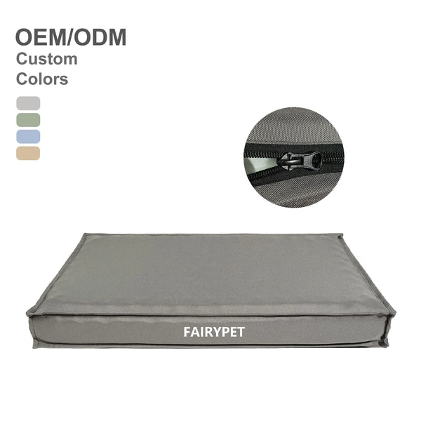 Rectangular Oxford Solid Fashion Modern Dog Bed With Orthopedic Foam Removable & Washable