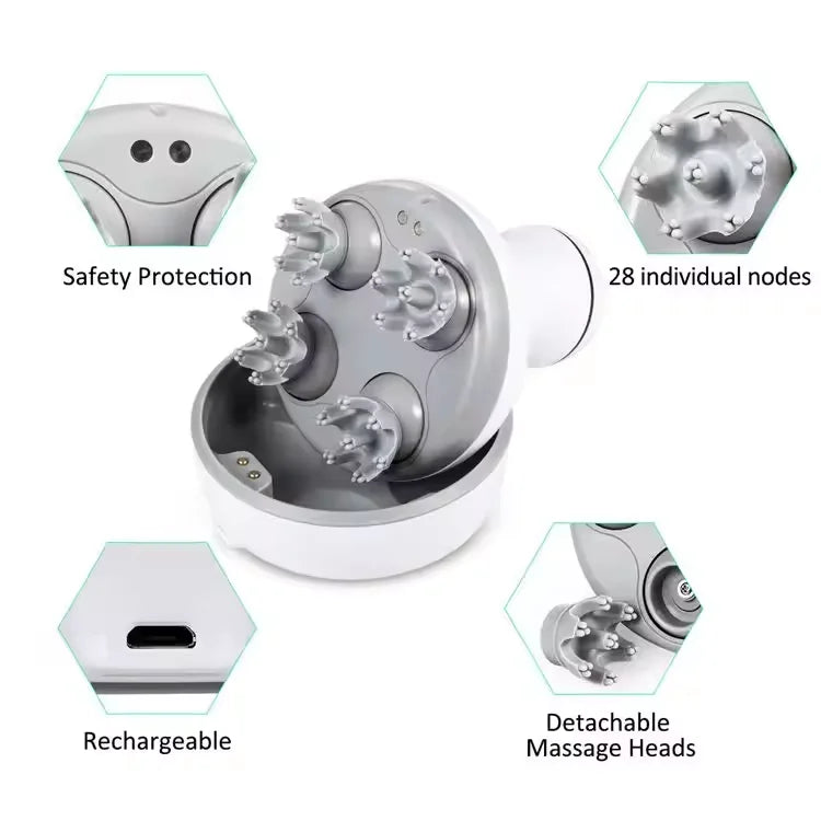 BL Claw Hand Held Silicone Octopus Automatic Spider Heating Vibrating Scalp Electric Head