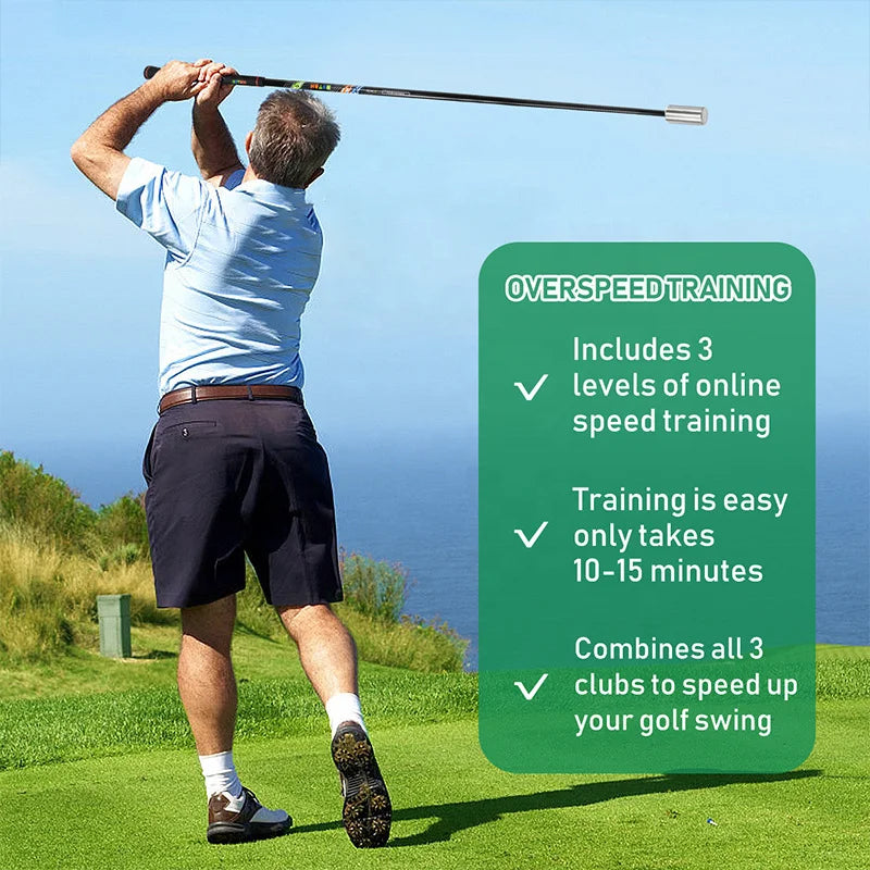 Stainless Steel Adult Golf Power Swing Practice Stick Home Use Inner Simulation Training
