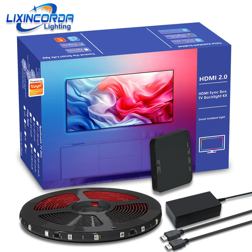 Upgrade Smart Tv Led Backlight Screen Color Sync Ambient Lighting Led Strip Light For 4k