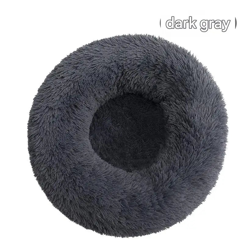Luxury Fluffy Cushion Plush Soft Donut Dog Bed Accessories Washable Calming Sofa Camas