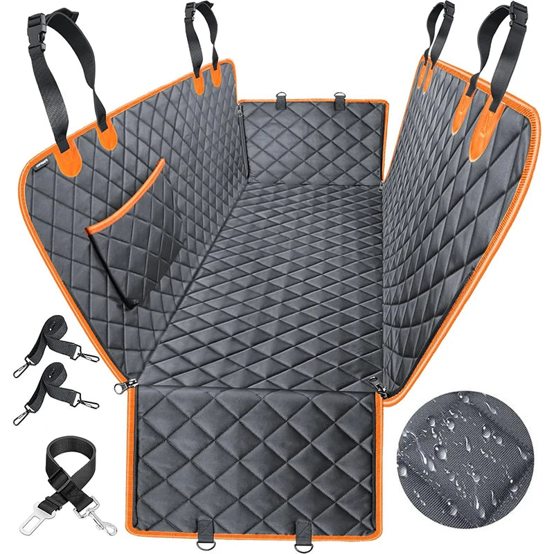 Pet Car Seat Cover for Back Seat Waterproof Dog Hammock for Cars SUVs Trucks Durable Car
