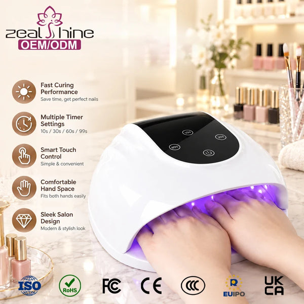High Power UV LED Nail Lamp 365 Nm 405 Nm Fast Curing Dryer Rechargeable Cordless