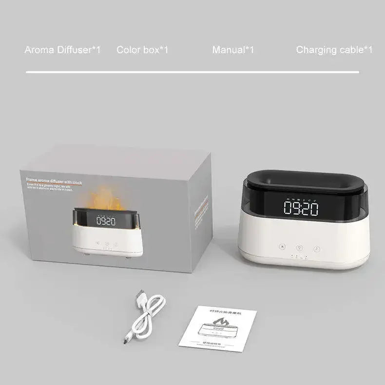 Smart Flame Effect Diffuser Humidifier Quiet Multifunctional Aroma Diffuser Aromatherapy