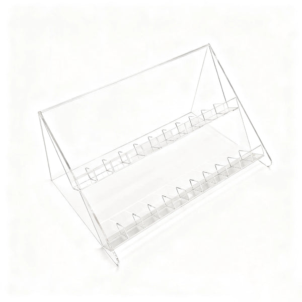 Clear Acrylic Cosmetic Organizer Desk Divided Storage Box for Lipstick Eyeliner Mascara