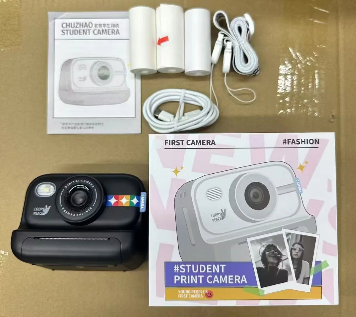 Kids Digital Instant Print Camera 1080p Filter MP3 Colour Photo Toy for Little Girl