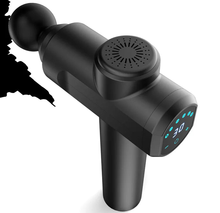 6 Massage Heads Deep Tissue Powerful Handheld Massage Gun LCD Display 30 Speed Settings