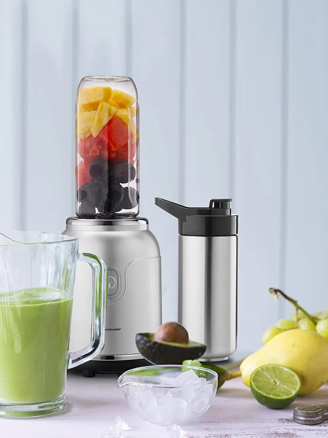 Retro Personal Blender with 6 Blades, Portable Multi-Purpose Electric