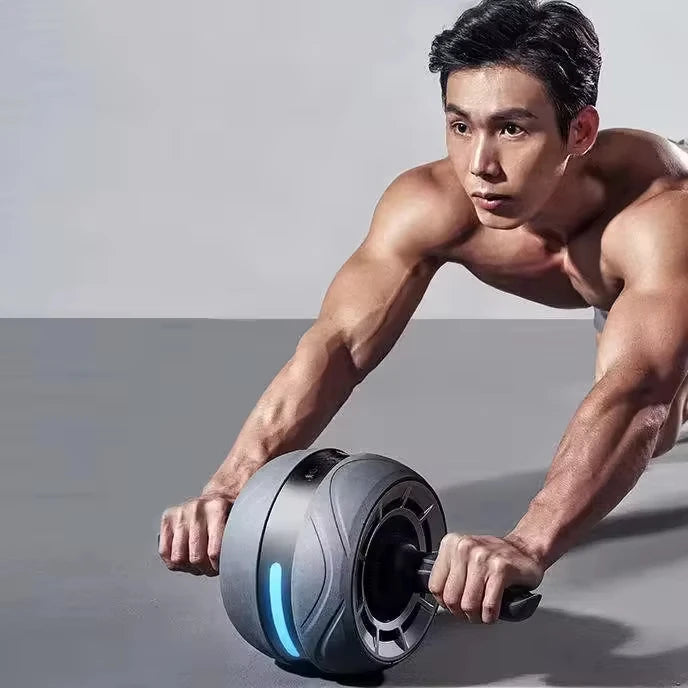 Ab Wheel Roller ABS Steel Anti Slip Ergonomic Handle Core Strength Muscle Endurance Home