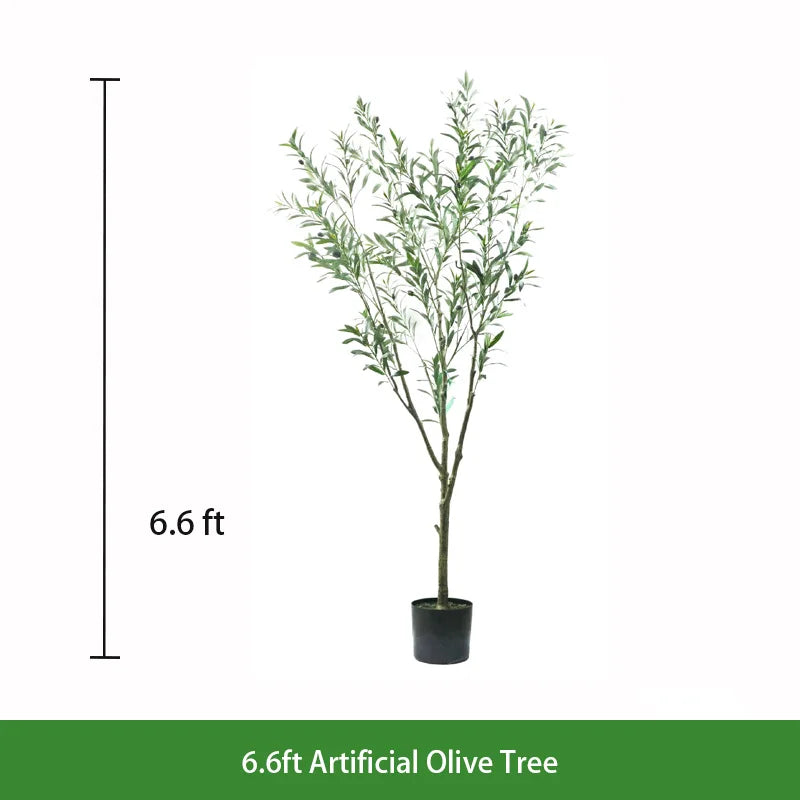 Lifelike Real Touch Artificial Potted Olive Tree Decorative Faux Plant for Indoor Outdoor
