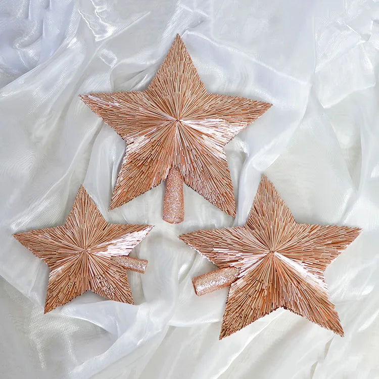Christmas Tree Top PET Material Five-Pointed Star Christmas Tree Topper Star