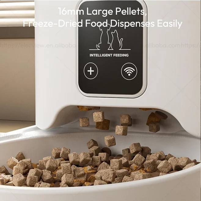 Elecpet Durable Automatic Pet Feeder for Cats Dogs Waterproof Stainless Steel Portable