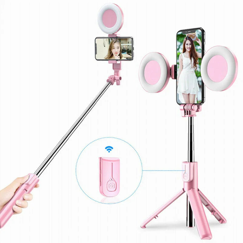 Selfie Stick Tripod Led Ring Light with Detachable Wireless Remote Control