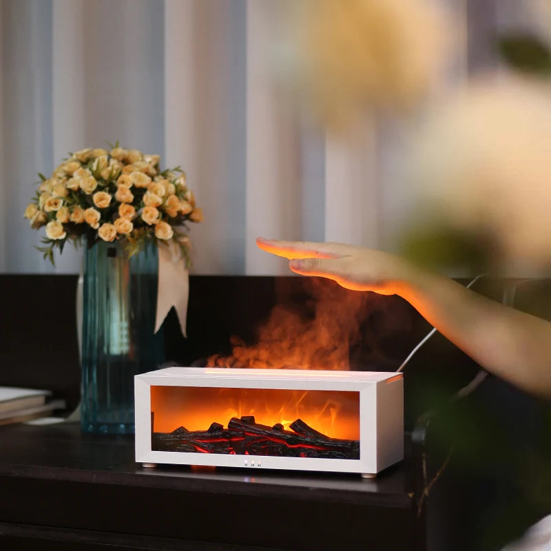 New Fireplace Aroma Diffuser Seven Color Timing Remote Control Simulation 3D Flame