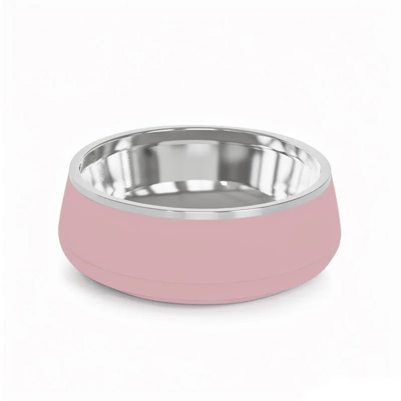 Source Double Wall 304 Stainless Steel Pet Bowl Non Slip Slow Feeder Bowl for Dogs Cats