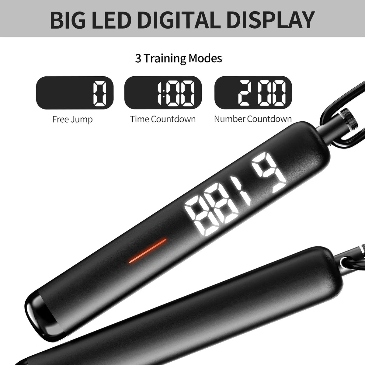 New Professional Smart Digital Jump Rope with App Sync Adjustable Weighted Skipping 3