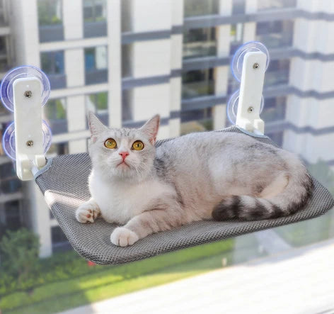 Cat Window Perch Hammock - Sunny Seat for Cats to Lounge, Bask & Climb Sturdy Pet Window