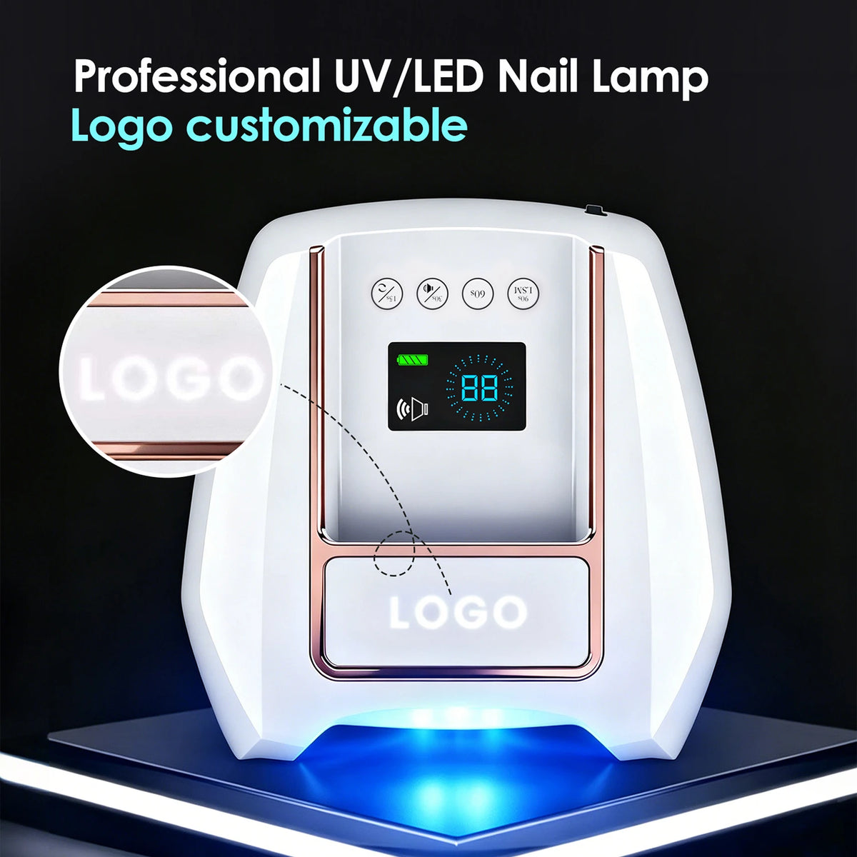 UV Light for Nails 126W Rechargeable Nail Lamp LED Nail Lamp with 4 Timer Modes