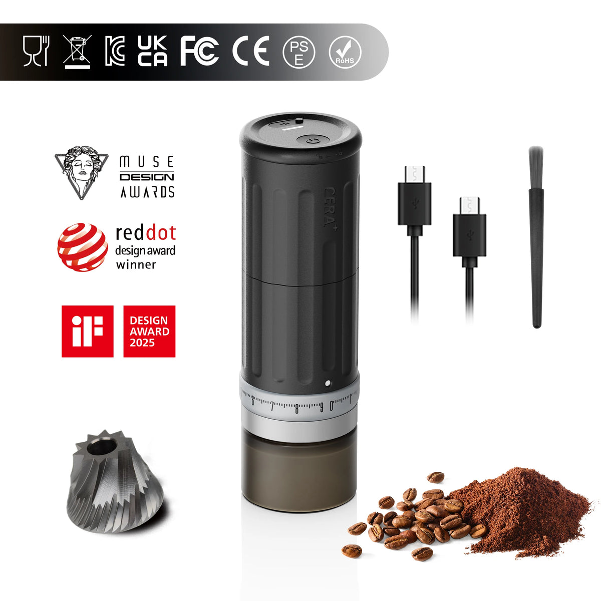 Wireless Coffee Grinder Electric Burr Coffee Grinder for Traveling Camping Office