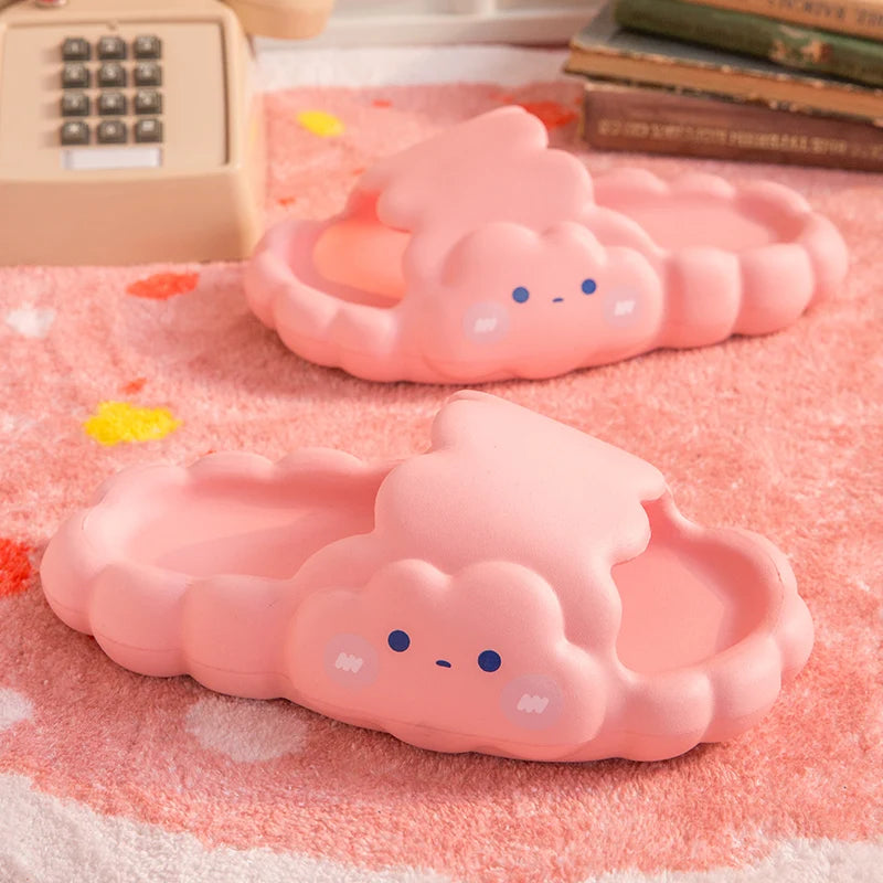 Summer Women Slipper Cloud Design Lovely Cartoon Sandals Female Couples Outdoor EVA Thick