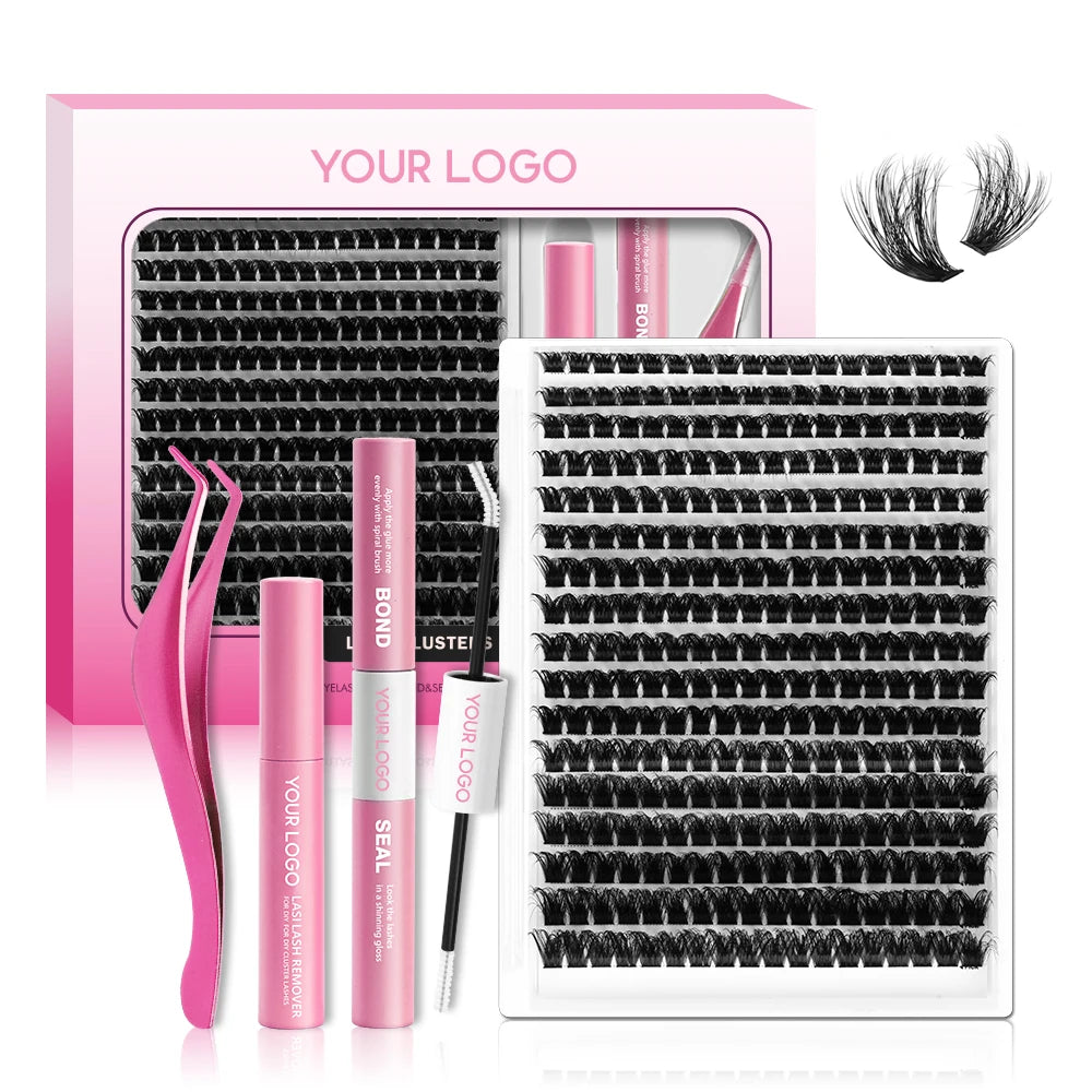 Diy Cluster Lashes Set 0.05 0.07mm Pre-Cut Eyelash Segment Lash Clusters Kit with Lash