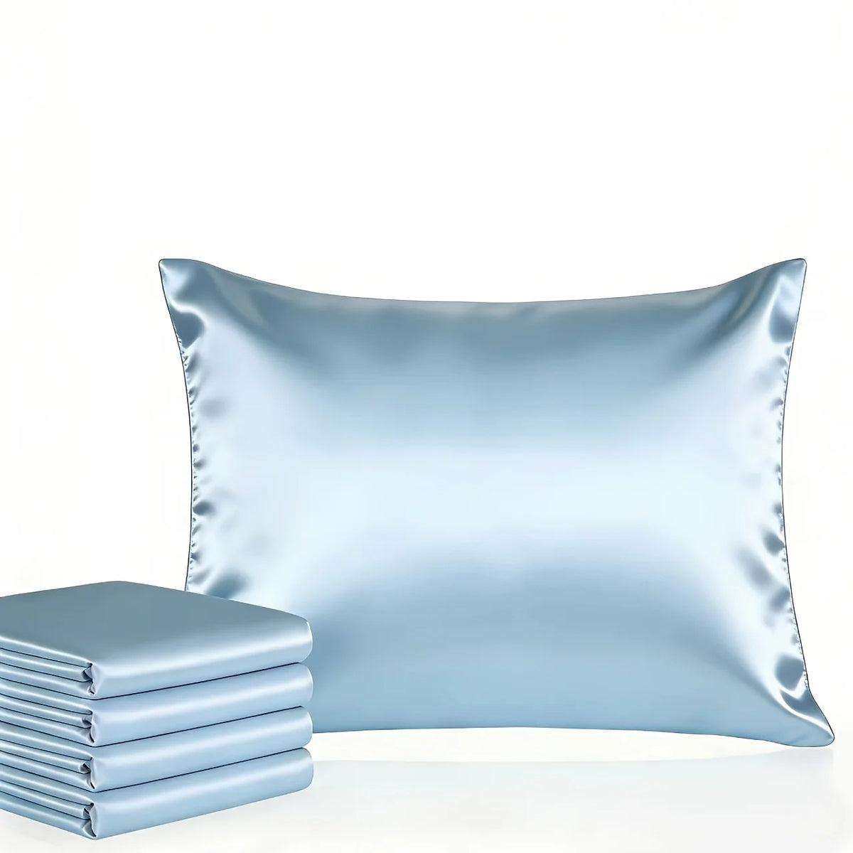 4Pcs Luxury Satin Pillowcase Set Silky Smooth Fabric for Hair & Skin Care Hypoallergenic