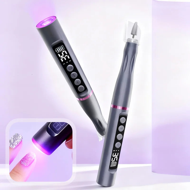 Rechargeable Nail Drill Machine 35000 RPM Professional Electric Cordless E File Portable