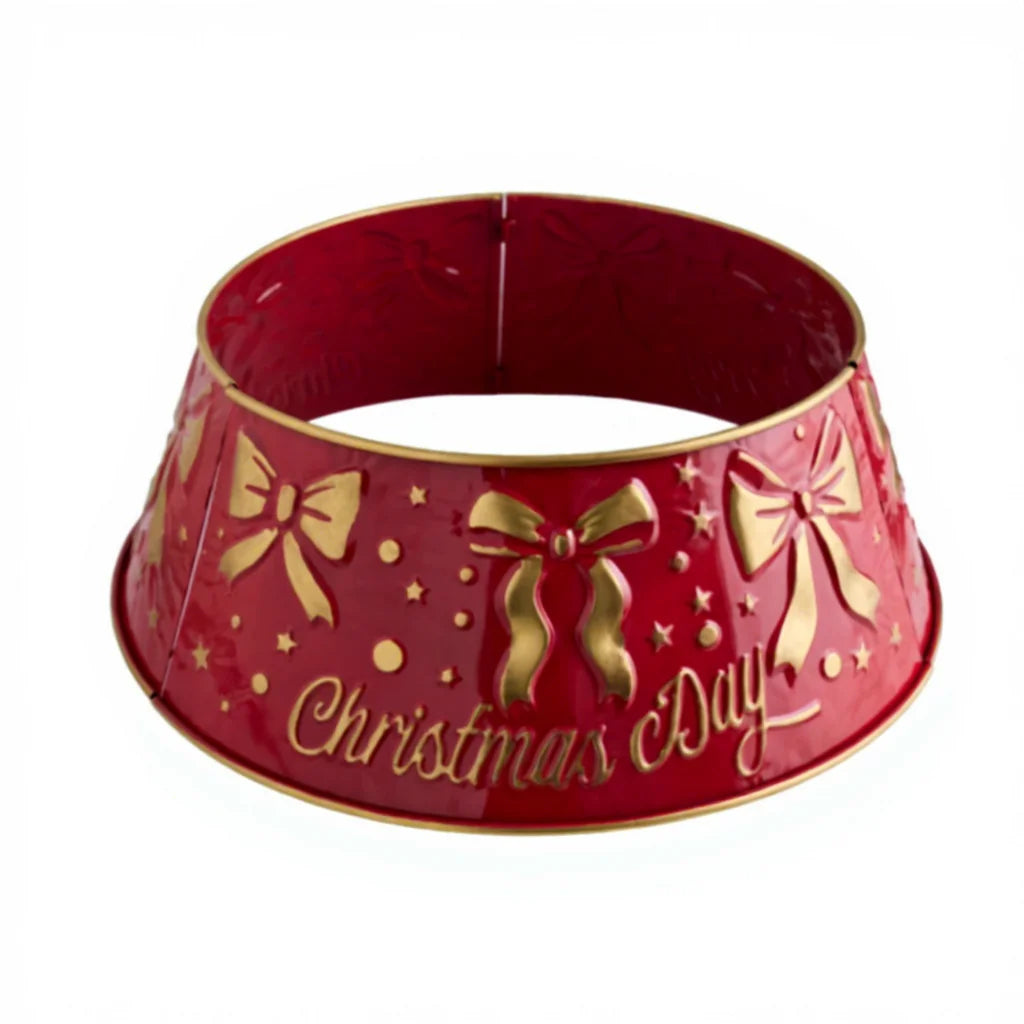 Iron Christmas Tree Base Collar & Ring Decorative Fence for Indoor/Outdoor Holiday Home