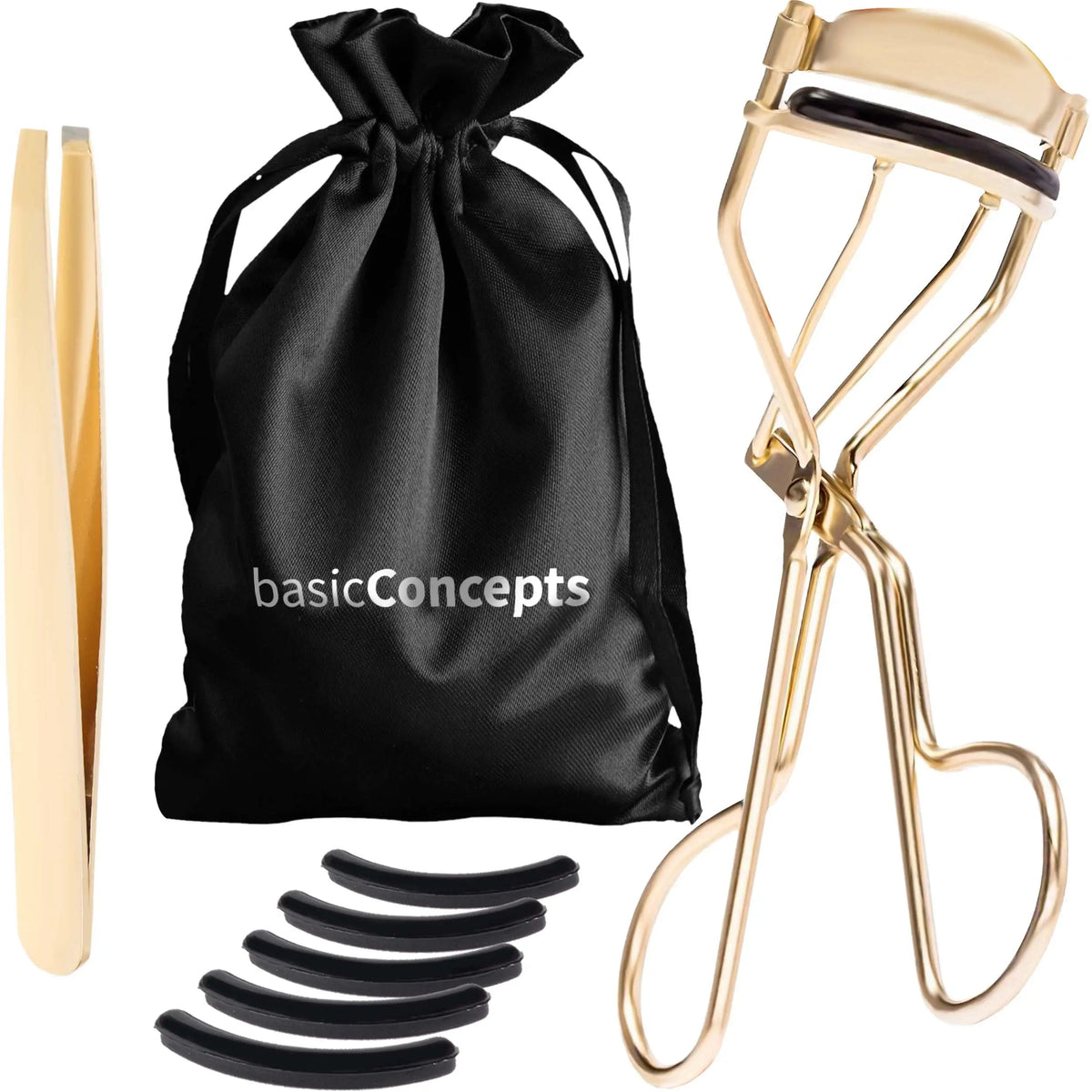 Rose Gold Eyelash Curlers Kit Premium Lash Curler for Perfect Lashes Universal Makeup