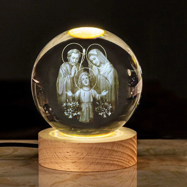 Customizable 3D Laser Engraved Islamic Ball Eco-Friendly Polished Religious Night Light