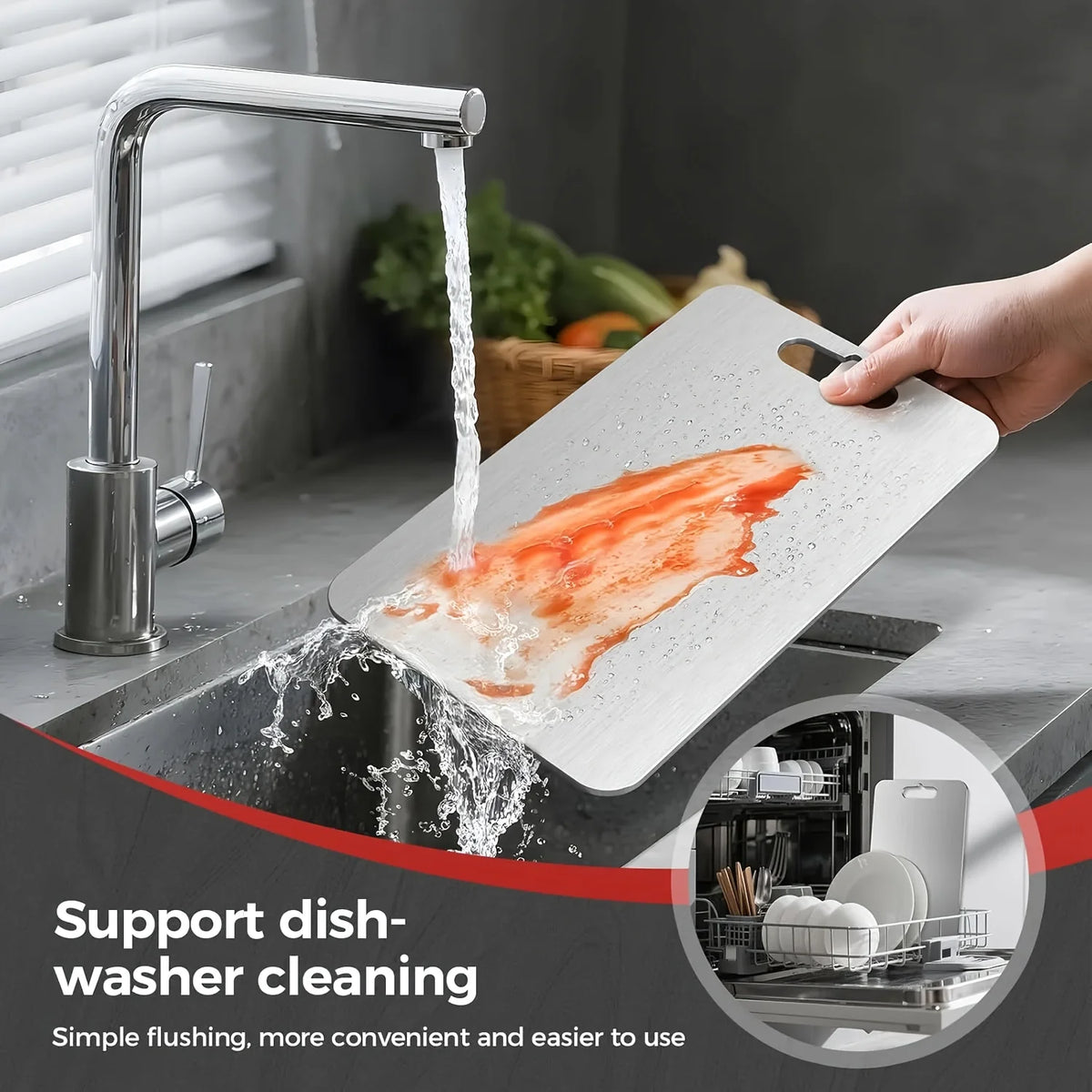Titanium Cutting Board 100% Pure Cutting Boards for Kitchen Best Non Toxic Chopping Board