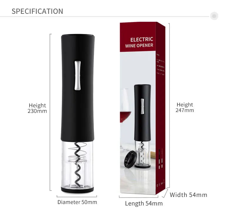 Battery for Reusable Wine Gifts Operated Automatic Bottle Electric Wine Opener