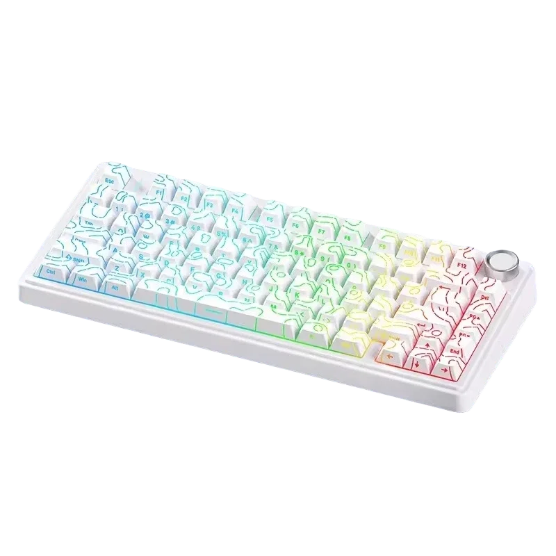 F75 75% Customized Mechanical Keyboard Full Key Hot Swap 2.4 Wireless Three Mode Keyboard