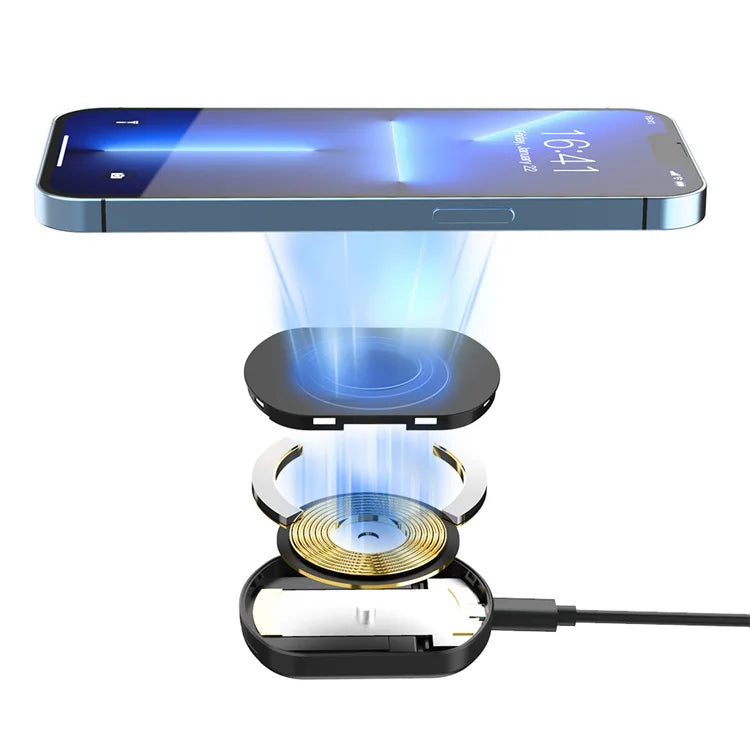 Magnetic Wireless Phone Charger Rings 3 in 1 Charging Station Phone Holder