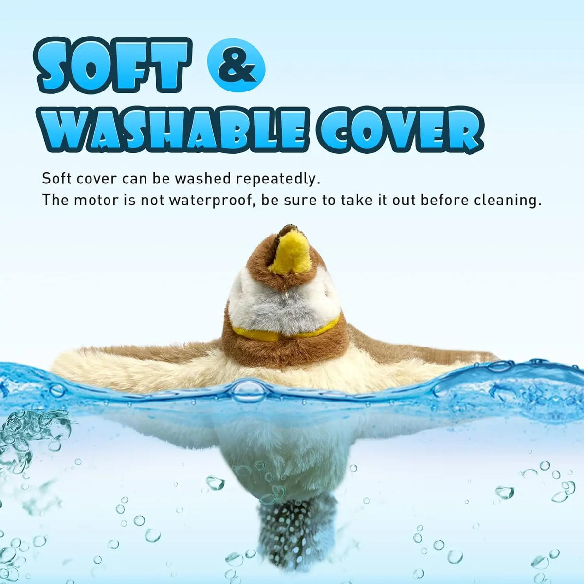 Flapping Wings Sparrow Chirping Bird Interactive Catnip Toy Touch Activated Rechargeable