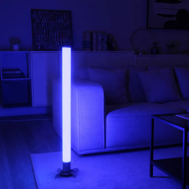 Original Design 360 Degree Emitting Corner Standing Rgb Led Floor Lamp Remote Control Sync