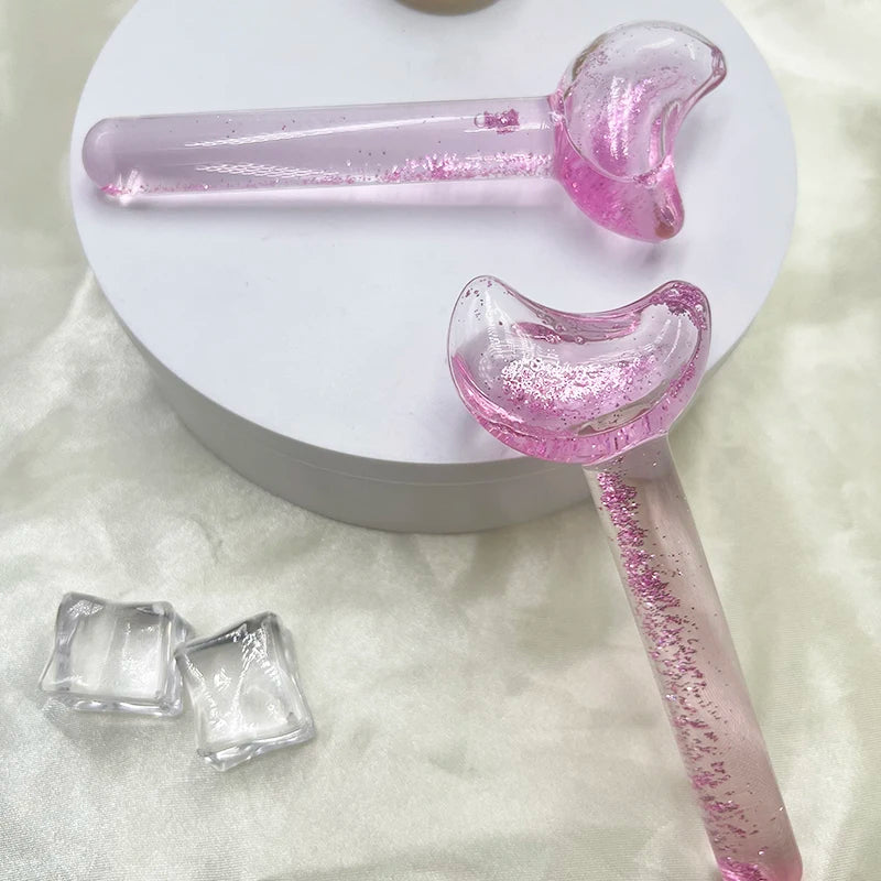 Ice Globe Facial Roller Massage Beauty Care Moon Shape Cooling Energy Ice Ball Facial