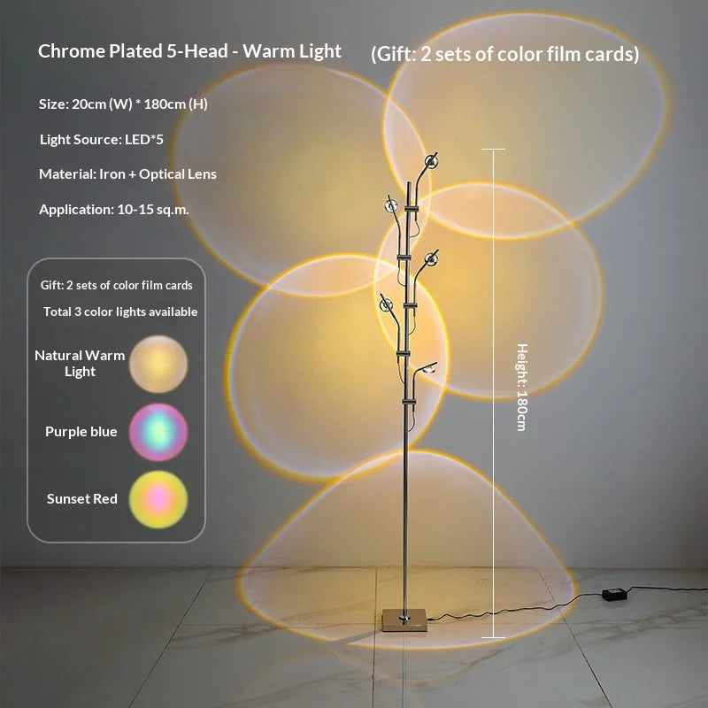 LED Floor Lamp Sunset Projection Led Light Standing Sunset Floor Lamp for Living Room
