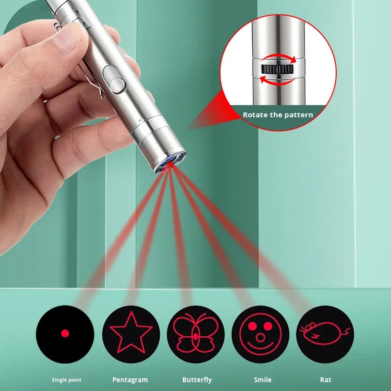 Eco-Friendly Rechargeable Infrared Classic Cat Laser Toy Plastic Pet Interactive Movement