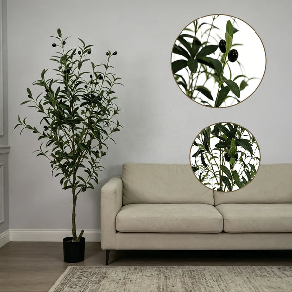 Artificial Olive Tree with Pot Large Olive Tree Artificial Indoor for Living Room Bedroom