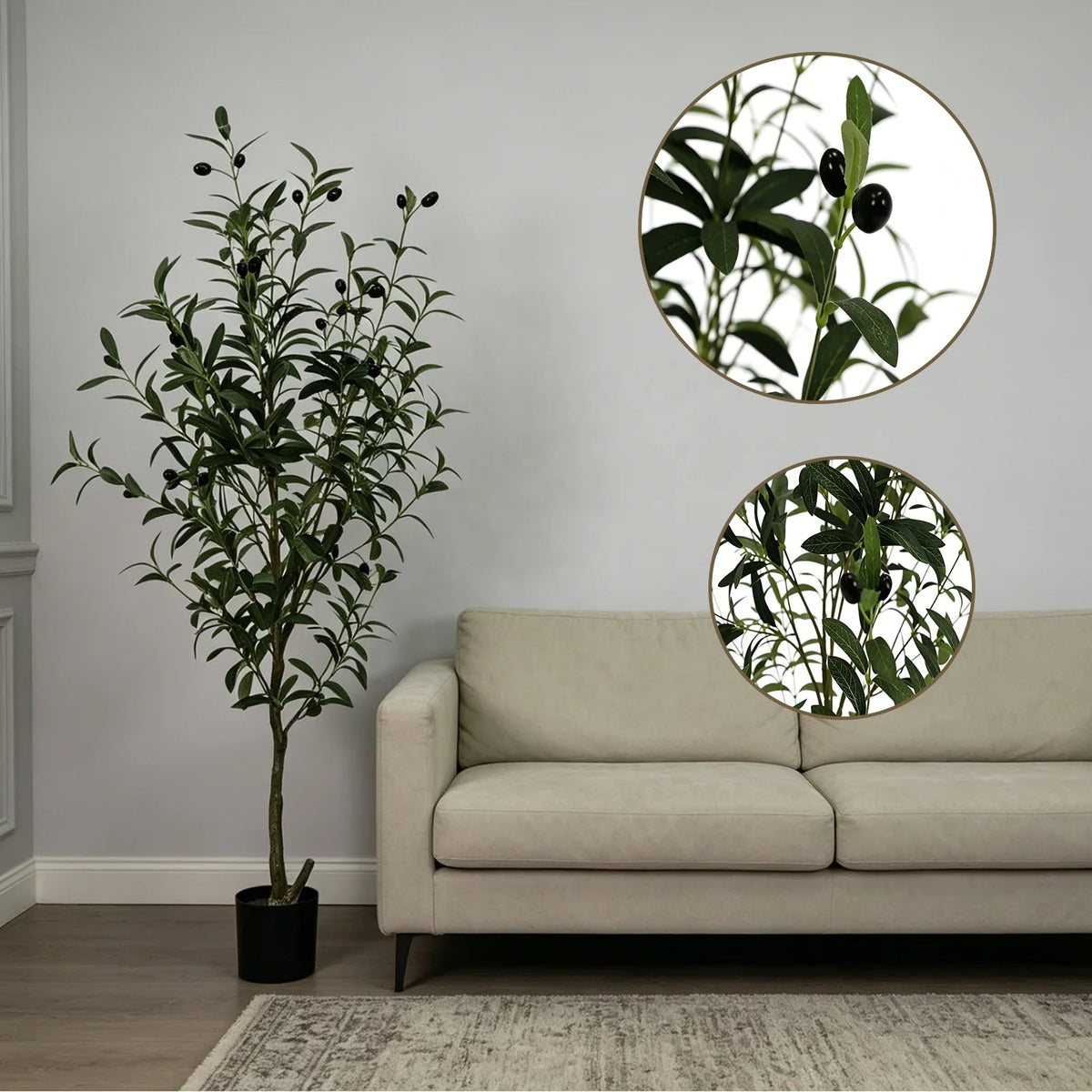 Artificial Olive Tree with Pot Large Olive Tree Artificial Indoor for Living Room Bedroom