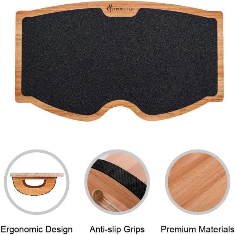 Custom Footrest Under Desk Wood Durable Bearing Anti-Slip Mat Bamboo Under Desk Footrest